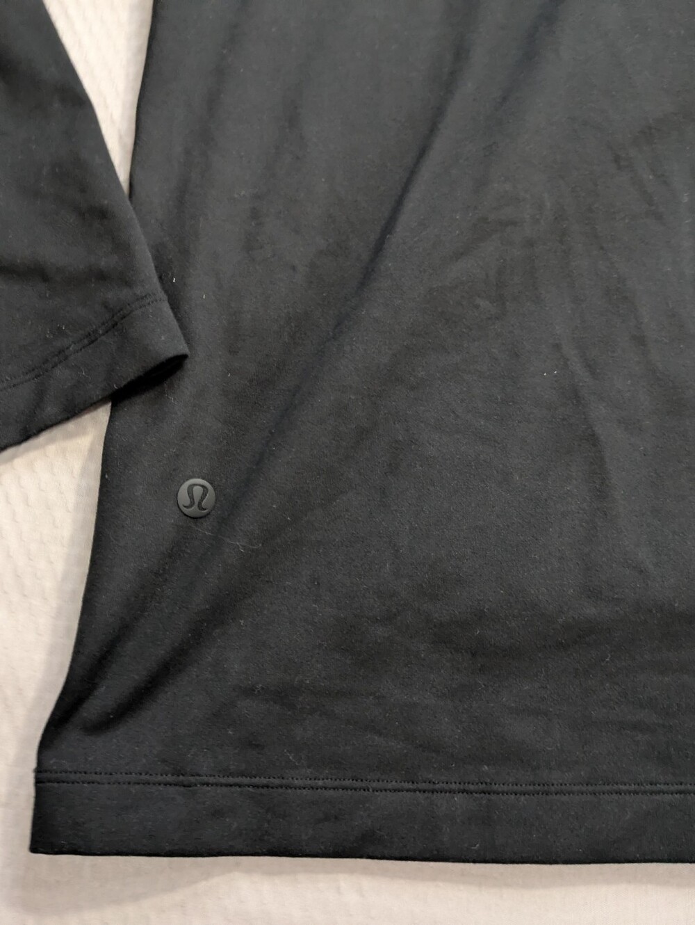 Lululemon Mens Soft Jersey Pullover Hoodie Size L Black Stretch Gym M3F86S - Picture 6 of 7